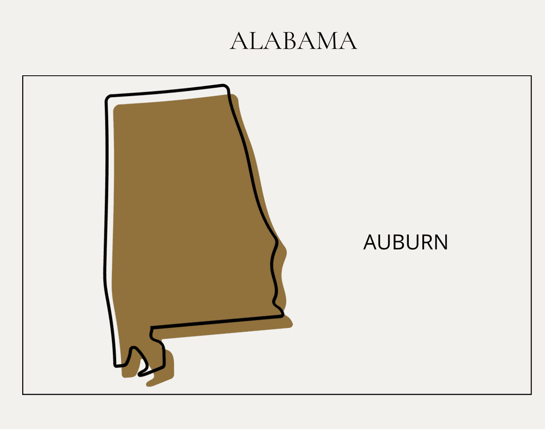 Map of Alabama — service area